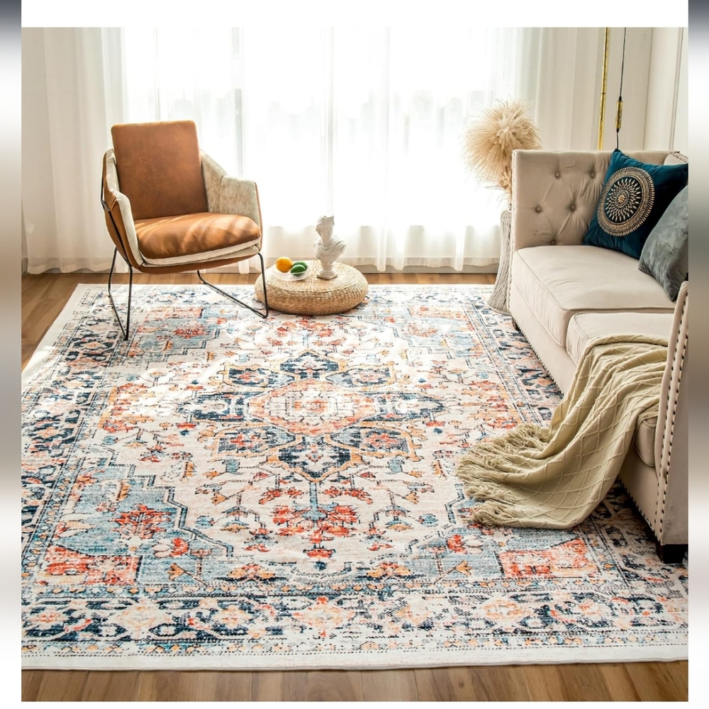 New Washable Boho Area Rug 8x10